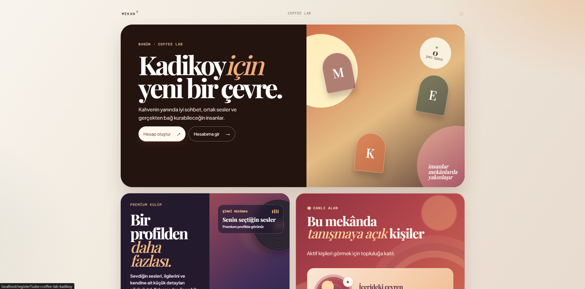 Cafe Tanışma QR Uygulaması