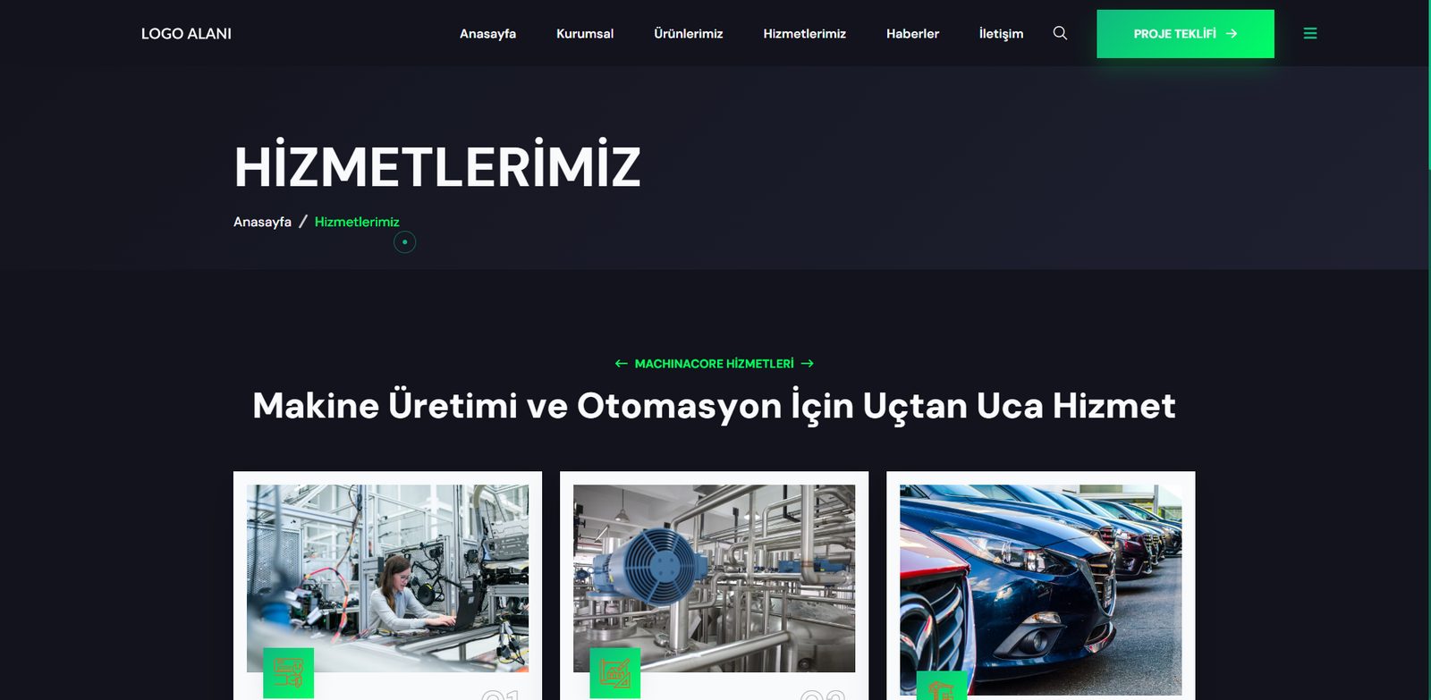 Hizmetlerimiz Sayfası