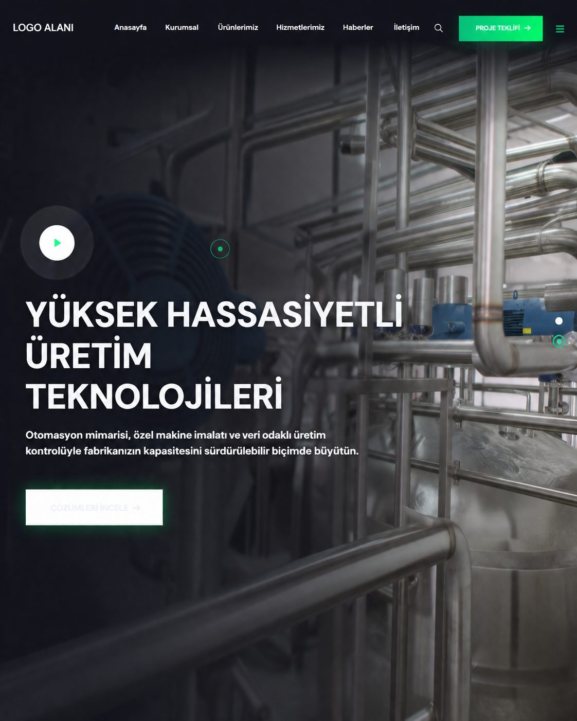 MachinaCore — Endüstriyel Makine & Otomasyon Sitesi